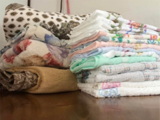 老人介護施設向け布類寄付